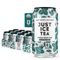 Just Ice Tea, Enjoy Mint Iced Tea, 12-Pack (12oz Cans), Caffeine Free Herbal Tea, USDA Certified Organic, Real Brewed, Low Calorie, No Artificial Sweeteners, Fair Trade, Made in USA.
