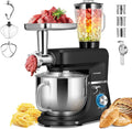 VIVOHOME 6 in 1 Multifunctional Stand Mixer with 8.5 Quart Stainless Steel Bowl, 660W 10 Speed Tilt-Head Meat Grinder, Juice Blender, Vegetable Slicer, Pasta and Cookie Maker, Black