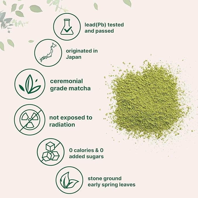 Organic Ceremonial Grade Matcha Powder, 100 Servings | First Harvest Authentic Japanese Origin | 100% Barista-Grade Matcha Green Tea For Latte, Beverage & Baking