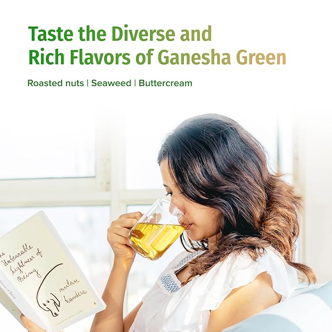 NEPAL TEA Organic Green Tea Loose Leaf - From a Family Farm in the Himalayas - Award-Winning Premium Green Tea Leaves Loose Leaf - 3.5oz /100g (Ganesha Green)