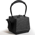 Cast iron Teapot, Tea Kettle for Stovetop Safe with Stainless Steel Infuser,Japanese Hand-made Square Tea Pot Coated with Enameled Interior for 27oz,780ml Black