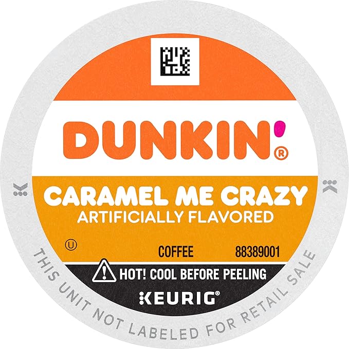Dunkin' Coffee Keurig K-Cup Pods, Caramel Me Crazy, 10 Count (Pack of 1) - Packaging May Vary