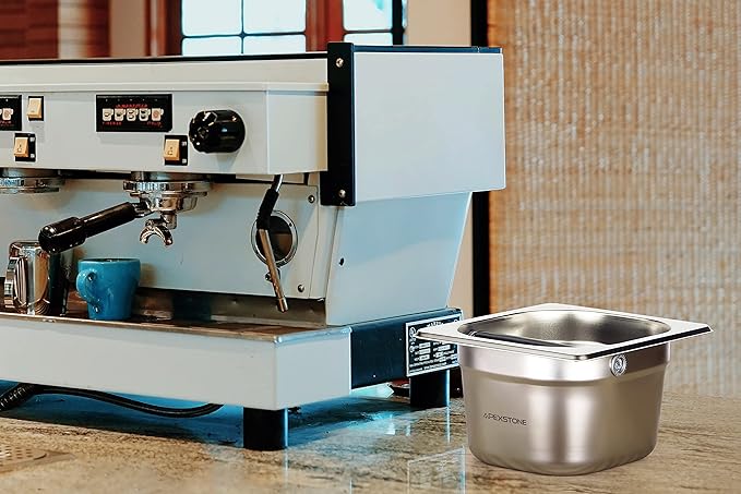 Coffee Knock Box Stainless Steel, Apexstone Espresso Knock Box Stainless Steel, Knock Box for Espresso Coffee Grounds, Knock Box Small