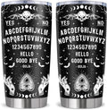 Ouija Board Tumbler 20oz, Goth Gothic Gifts, Witchy Horror Spooky Gifts for Women Halloween Birthday Christmas, Ouija Board Skeleton Decor