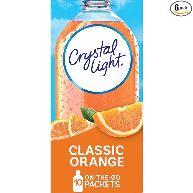 Crystal Light Drink Mix, Classic Orange,1.3 Oz( Pack of 6)