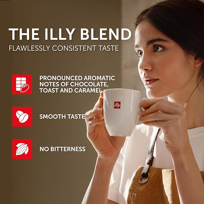 Illy Instant Coffee, Intenso Dark Roast – Bold & Full-Bodied – 100% Arabica – Rich & Robust Flavor – Sealed for Freshness – 3.3oz can (Pack of 6)