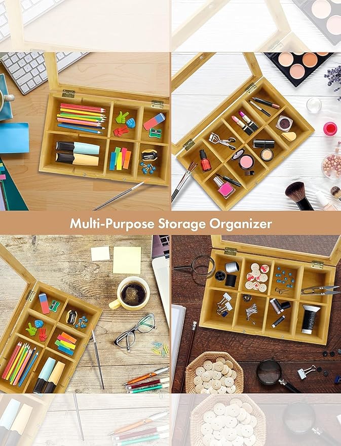 Tea Sampler Gift Box – 80 Tea Bags, 30 Unique Flavors – Bamboo Organizer – Premium Variety Pack for Family, Friends, Coworkers