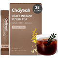 CHAYEAH, Craft Instant Pu'erh Tea, Quick Brew Tea Crystals, No Sugar, Natural Caffeine, Hot or Cold (25 Packets)