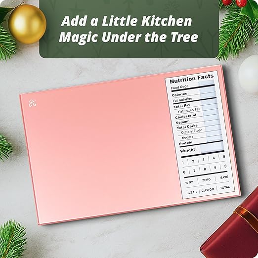 Greater Goods Digital Nutrition Scale – Accurate Macro and Calorie Tracking for Meal Prep, Weight Loss, and Healthy Eating | 2,000 Built-in Foods, Intuitive Nutrition Label Display, 11lb Cap, Pink