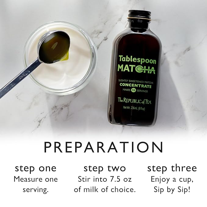 The Republic of Tea – Tablespoon Matcha Concentrate, Japanese Green Tea, 8 oz Makes 16 Servings