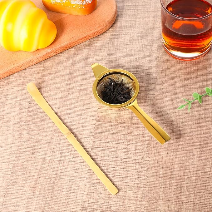2.2" Mini Matcha Sifter, 30 Fine Mesh Strainer Stainless Steel Small Sifters Loose Leaf Tea Filter with Handle and Base for Loose Tea Coffee Cocktail