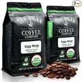 The Bean Organic Coffee Company Egg Nog, Medium Roast, Whole Bean Coffee, 16-Ounce Bags (Pack of 2)