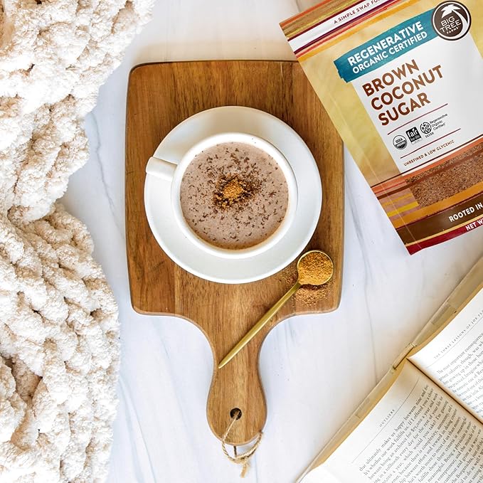 Big Tree Farms Organic Brown Coconut Sugar - Coconut Palm Sugar, Unrefined, Fine Crystals, Cane Sugar Replacement, Coconut Blossom Nectar, Vegan, Perfect for Baking - 2 Pound (Pack of 2)
