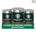 Starbucks Premium Instant Coffee, Medium Roast, 100% Arabica Beans, 3 Pack (3.17 Oz Each)
