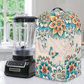 Floral Butterflies Blender Dust Cover Kitchen Appliance Oil-Proof Food Processor Protective Cover with Top Handle Keep Your Kitchen Clean Colorful Decor