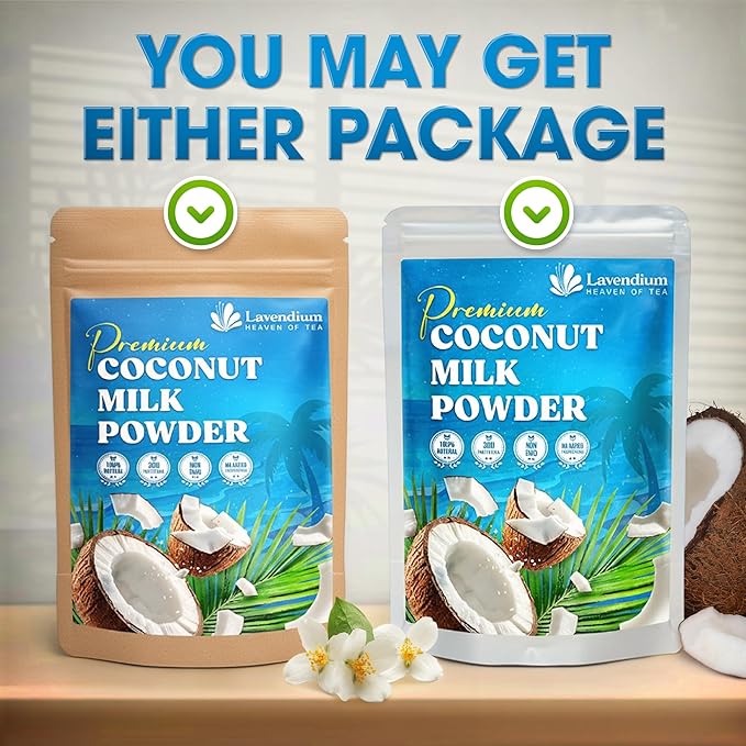 20oz (1.25 lbs) Coconut Milk Powder, 100% Natural, Unsweetened, Perfect for Cake, Coffee, Tea, Creamer Alternative, No Additives, No Gluten, Vegetarian