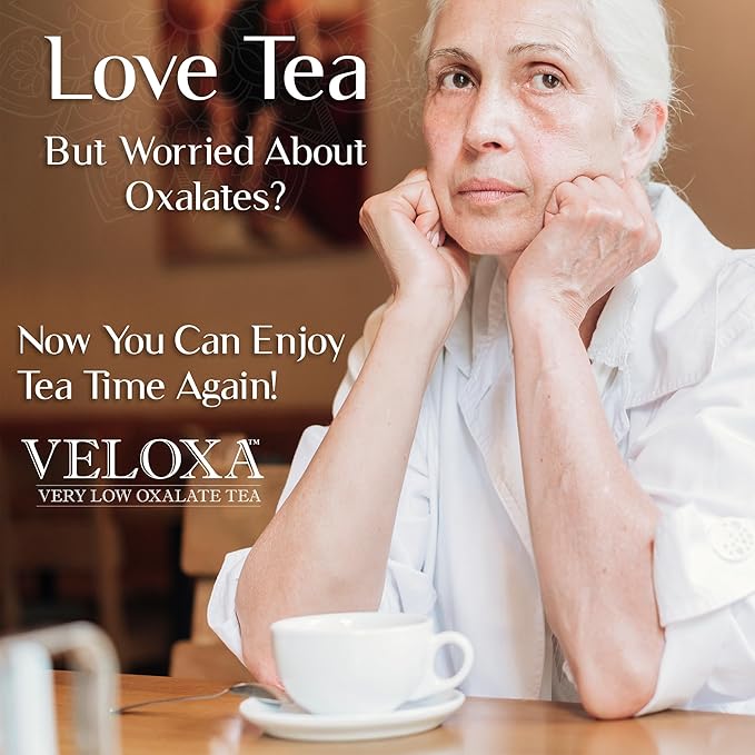 Veloxa™ Very Low Oxalate Tea (90 Pyramid Tea Bags (3 Cartons), Luscious Lemon Low Oxalate Rooibos)