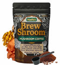 PrimePick's Brewshroom 10 in 1 Mushroom Coffee with 2000mg Adaptogenic Mushrooms, Instant, Arabica Medium Roast, Gluten-Free, Jitter-Free, No Added Sugar, Supports Gut Health & Immunity - 5 oz