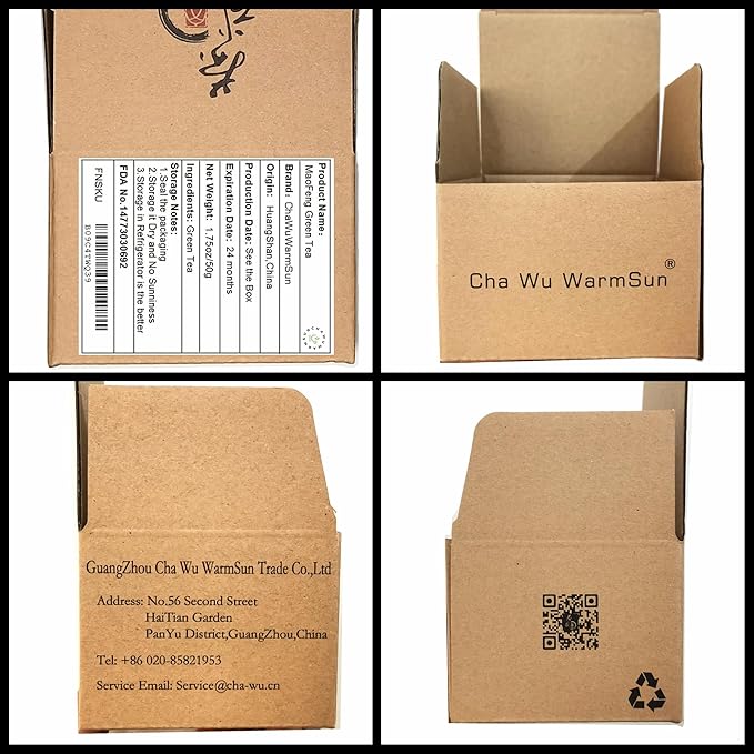 ChaWuWarmSun-[S] MaoFeng Green Tea Loose Leaf,1.75oz/50g,HuangShan Mao Feng Chinese Tea