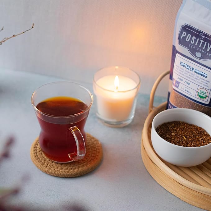Organic Positively Tea Company, Root Beer Rooibos Tea, Loose Leaf, 16 Ounce