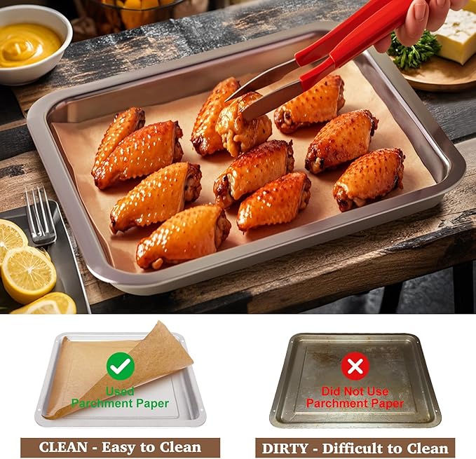 KAWENDE 120 Pcs Air Fryer Liners, 10''x11'' Disposable Compatible with Emeril Lagasse 26 QT French Door 360 Air Fryer, Parchment Paper Sheets for Air Fryer Accessories