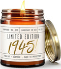 80th Birthday Gifts for Women - 'Limited Edition 1945' Soy, w/Champagne on Ice I 1945 Birthday Gifts for Women I 80 Birthday Gifts for Women I 16oz Reusable Jar, 50Hr Burn, Made in USA