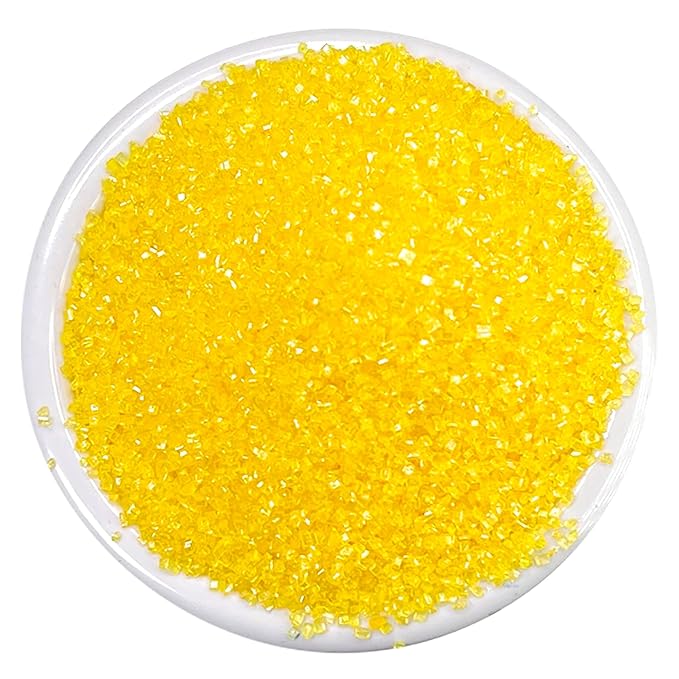 Ultimate Baker - Sanding Sugar, Yellow - Vibrant, Naturally Colored Baking & Decorating Sugar, Perfect for Sprinkling on Cakes, Desserts & Ice Cream, Medium Crystal - 16oz