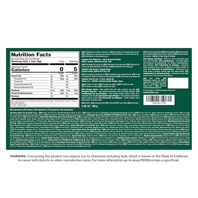 VAHDAM, Assorted Green Tea Loose Leaf Tea Gift Set (10 Flavors) Gift Ideas for Women & Men | Exotic Himalayan Green Tea Blends | Resealable Ziplock Pouch | Christmas Tea Gift Set