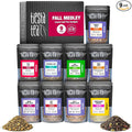 Tiesta Tea Fall Medley Dry Flight Set – Assorted Herbal, Black, Chai, and Fruit Tea Blends for Hot or Iced Brewing, Caffeine Free Loose Leaf Sampler Set with 9 Resealable Pouches