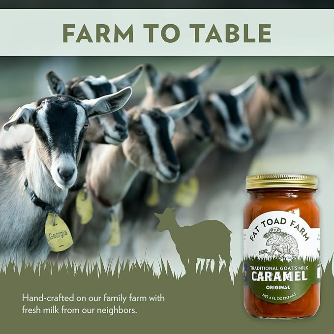 Fat Toad Farm Traditional Goat’s Milk Caramel Sauce/Cajeta, Original, Gluten Free, 8 fl oz