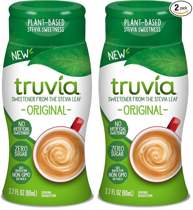 Truvia Zero-Calorie Liquid Sweetener from the Stevia Leaf, 2.7 Fl Oz bottle, Original flavor (Pack of 2)