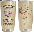 34HD Chicken Mom Tumbler with Lid, 20oz Stainless Steel Vacuum Insulated Farm Animal Mug, Chickens Farmer Gifts for Women, Chicken Gifts for Birthday Mothers Day