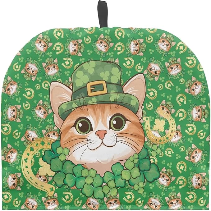Kettle Cover for St. Patrick's Day Teapot Insulation Cover Cat Teapot Cover Small Teapot Dust Protector Keep Warm Kettle Kitchen Dust Cover