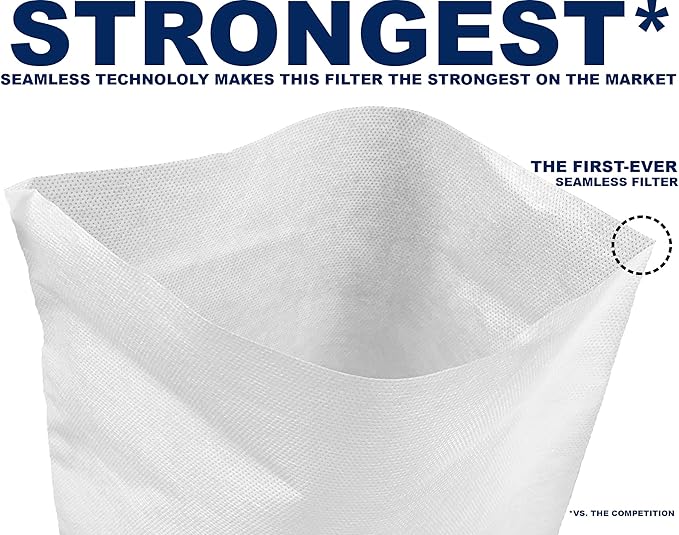 (100 Pack) Commercial Cold Brew Coffee Filters, 20" x 20" For Commercial Model Cold Brew Coffee Makers and 5-gallon Commercial Systems…