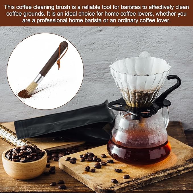 2pcs Coffee Grinder Cleaning Brush, Espresso Machine Brush, Coffee Brush Grinder Cleaners, Espresso Brushes for Group Heads, Shower Screen, Portafilter, Scoop, Tamper