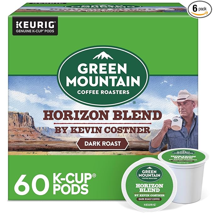 Green Mountain Coffee Roasters Horizon Blend Coffee by Kevin Costner, Keurig Single Serve K-Cup Pods, 60-Count (6 x 10 Count Boxes)