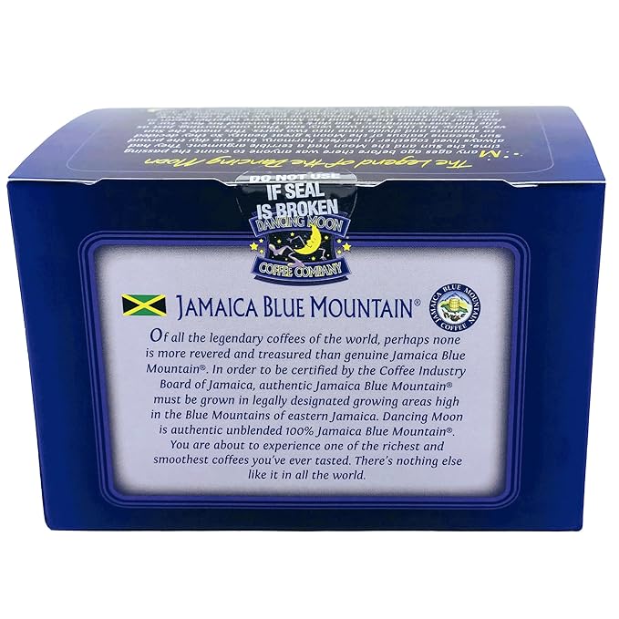 Dancing Moon Coffee Pods - 100% Jamaica Blue Mountain Medium Roast - K-Cup Compatible Keurig Coffee Pods - Small-Batch Crafted, Supports Military Charity (2 Pack)