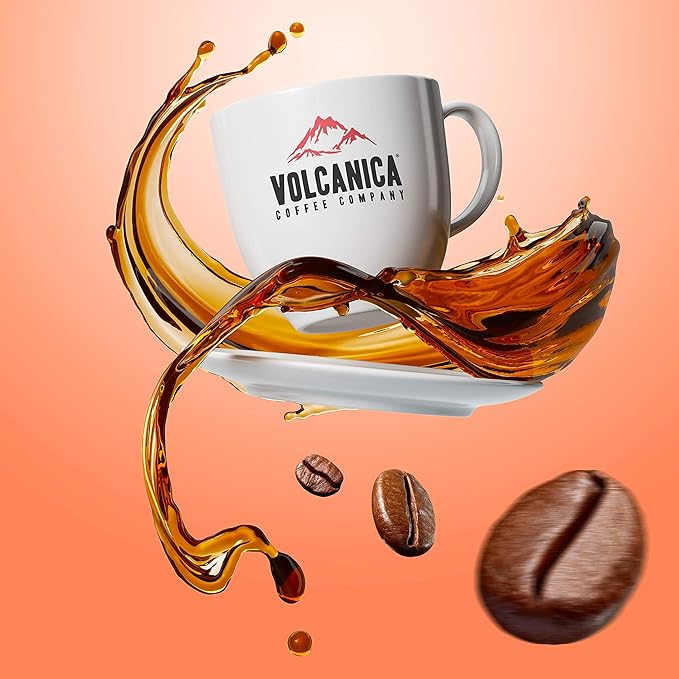 Volcanica Brazil Decaf Coffee, Bracosta Estate, Whole Bean, Swiss Water Processed, Fresh Roasted, Kosher, 16-ounce