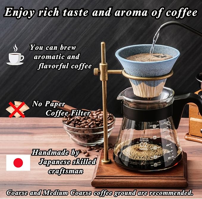 Ceramic Reusable Coffee Filter Dripper Paperless Sustinable Mt. Fuji Made in Japan (Cherry blossoms)