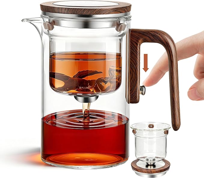 MACTANO Enchant Tea Pot, Magic Witchcraft Enchanted Glass Teapot with Infuser -600ML