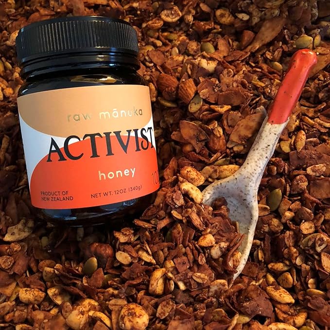 ACTIVIST Raw Manuka Honey 100+MGO | Product of New Zealand | Certified Non-GMO | BPA-Free Jar (12 oz| 340 g)
