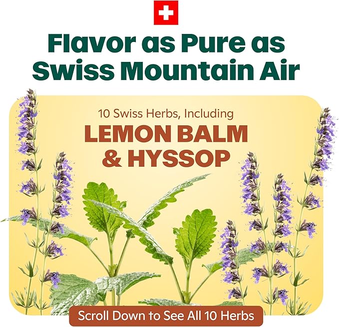 Ricola Swiss Herb Sugar Free Cough Drops with Menthol - Cough and Sore Throat Relief - 45 Count - Herbal Throat Lozenges