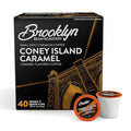 Brooklyn Beans Coney Island Caramel Gourmet Coffee Pods - Compatible with Keurig K Cup Brewers Including 2.0 Machines, 40 Count, Rich and Creamy Caramel