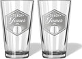 Football Coach Beer Glasses - Football Coach Gifts Personalized Coach Pint Glass Engraved Coach Award Football Beer Glass End of Season Gifts Coach (Football, Dbl Pint Gift Box)