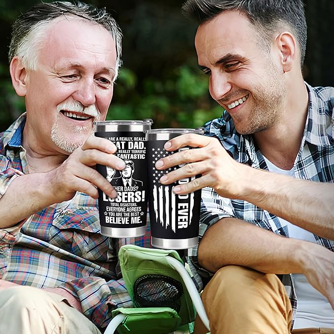 Christmas Gifts for Dad, Men - Gifts for Dad from Daughter, Son - Dads Birthday Gift Ideas, Happy Birthday gifts for Dads, Fathers - Best Dad Ever Gift, Present for dads - 20 Oz dad Tumbler