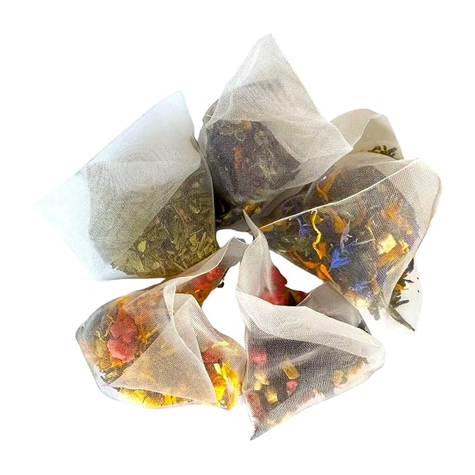 Pure And Easy Tea, Ascent Premium Tea Sampler, 15-Count Variety with 5 Caffeinated Blends, Whole-Leaf Tea in BPA-Free Plant-Based Pyramid Bags, Gift Box (52.5g)