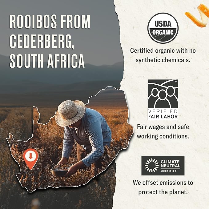 Numi Organic Rooibos Chai Tea Loose Leaf, Caffeine-Free Chai Tea with Spices, 16 oz Bulk Pouch, Herbal Tea, Smooth Bold Flavor Brews 200 Cups