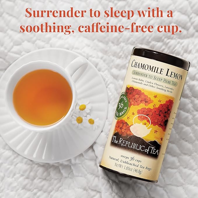 The Republic of Tea - Chamomile Lemon Herbal Tea, 36 Tea Bag Tin