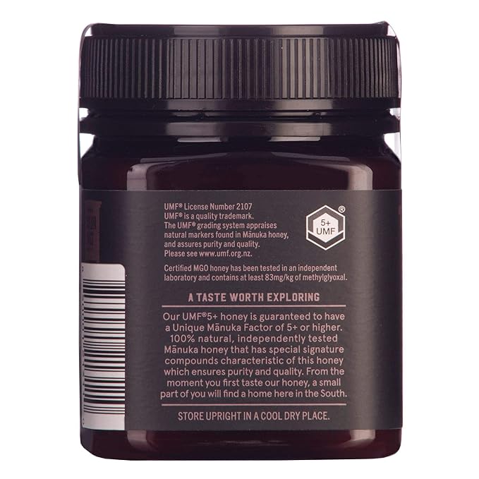 Taylor Pass Honey Co Manuka Honey UMF 5+ MGO 83+ | Monofloral New Zealand Honey | Sustainable, Non-GMO, Halal, UMF Certified | BPA-Free Jar | 8.83 oz