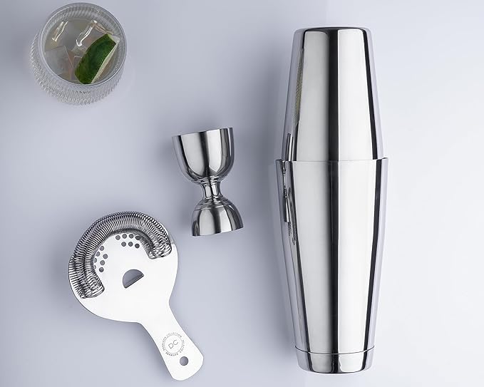 Bell Jigger Stainless Steel Bar Tool With 0.5oz, 1oz, 1.5oz and 2oz Measuring Marks, Mirror Polished Finish, One Jigger